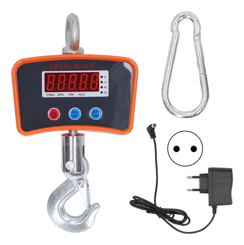 Balanza 500kg Dijitales Pantalla Lcd 220v Recargables Naranja