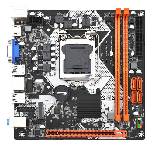 Placa-mãe De Computador H110 Itx Lga1151 Ddr4 Suporta 32 Gb