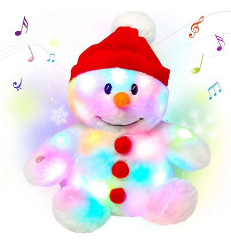 Cuteoy Muñeco De Nieve Con Luz Musical De Navidad, Animale.