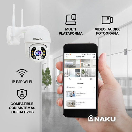 Kit X3 Cámara De Seguridad Wifi Ip Naku Cv-001 Full Hd Motorizada Nocturna 4mp