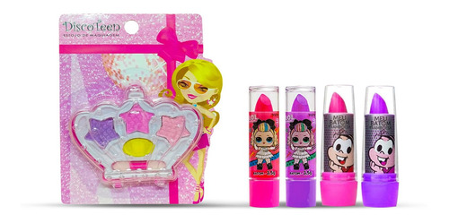 Imagem 3 de 5 de Kit Maquiagem Infantil Completo Blush Batom Sombras Bz122