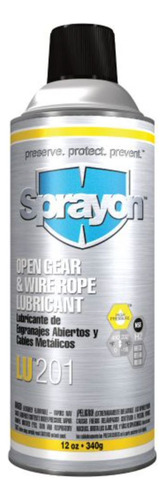 Sprayon Lu201 Open Grease & Wire Rope Lubricant 12oz