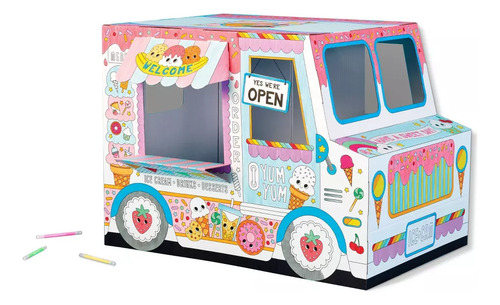 Mondo Llama - Camion De Helados - Carton Para Colorear