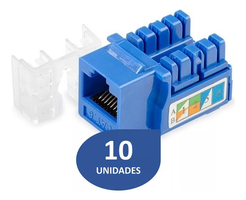 Paquete Qnet Jack Coupler  Cat5e Cat 5e Azul 