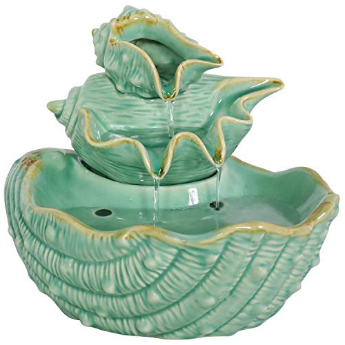 Fuente De Mesa Cerámica Apilada De Conchas De 7 Pulgad...