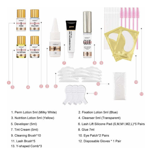 Kit Lifting Y Tinte De Pestañas Y Cejas Completo Iconsign