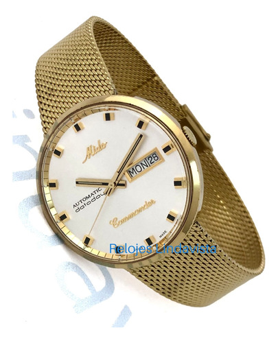 Reloj Mido Commander Dorado Acero Dorado Automático