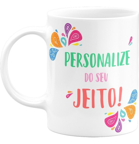 Caneca Personalizada Branca De Porcelana