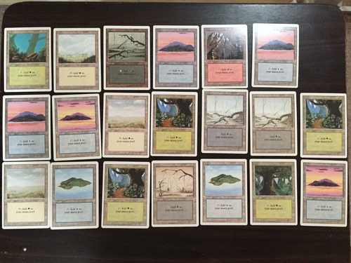 1x Lote #5 20 Cartas Tierras Edicion Revised Tercera Magic