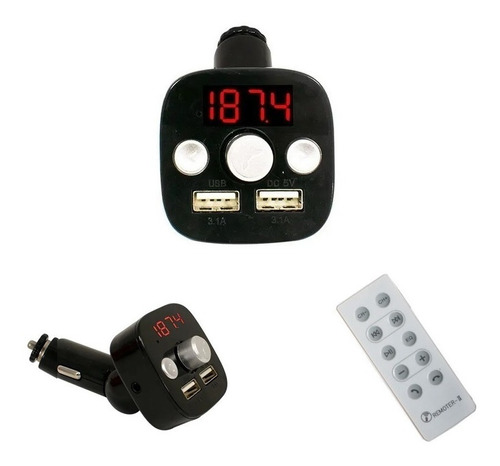 Transmisor Fm Bluetooth Mp3 Llamadas Cargador Aux Para Auto