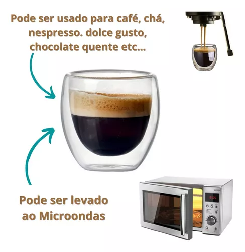 Copo Para Café Com Parede Dupla Lyor 70Ml - 2 Peças