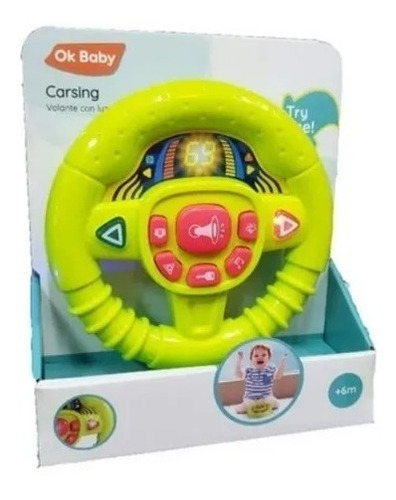 Imagen 2 de 7 de Volante Didáctico Con Luz Y Sonidos Para Bebé Juguete Okbaby