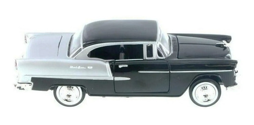 Bel Air Negro/plata Chevrolet 1955 Motor Max 1:24 