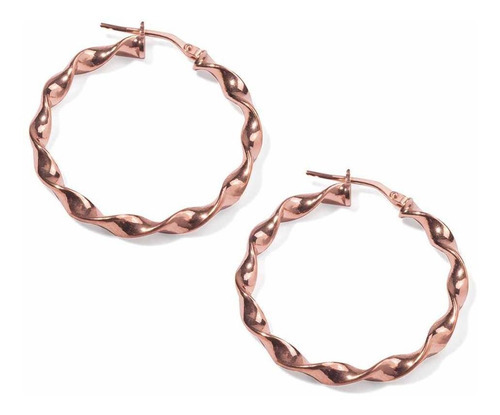 Aros Carmin Verano De Plata 925 Con Baño Rosé Ss Color Rosa