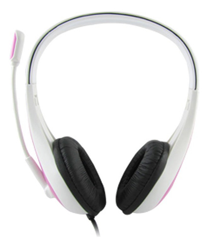 Auricular Esponja Para Computadora Color Rosa Intenso Blanco