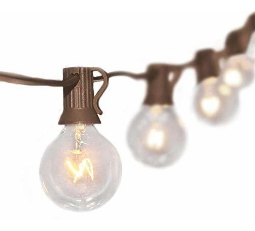 Guirnalda De Luces Con Bombillas G40 De 25 Pies Luz Cálida