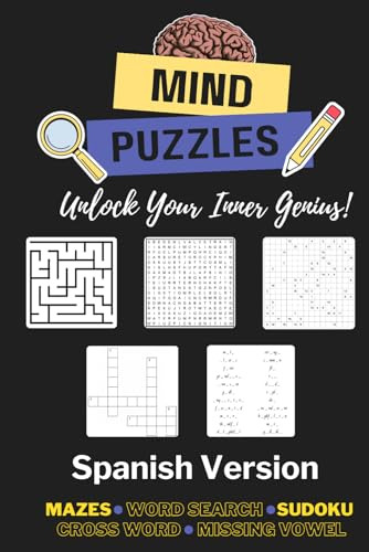 Libro : Mind Puzzles Unlock Your Inner Genius Spanish...