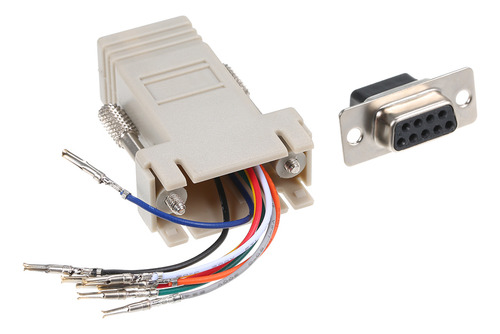 Adaptador Rj45 A Puerto Serie Hembra Db9, Conector De Módem