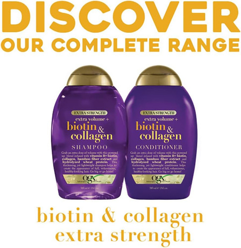 Shampoo E Volumizador De Biotina E Colágeno Ogx Thick & Full