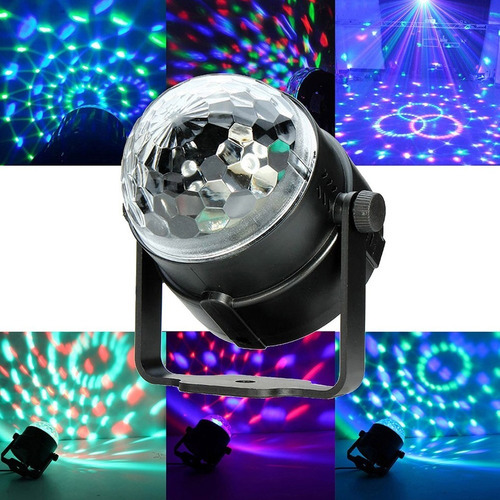 Bola Audioritmica Disco Led Giratoria 3w Rgb Control Remoto