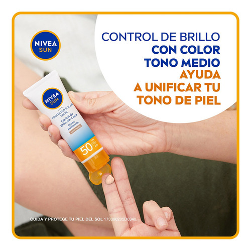 Protector Facial Nivea Sun Control De Brillo Tono Medio 50ml