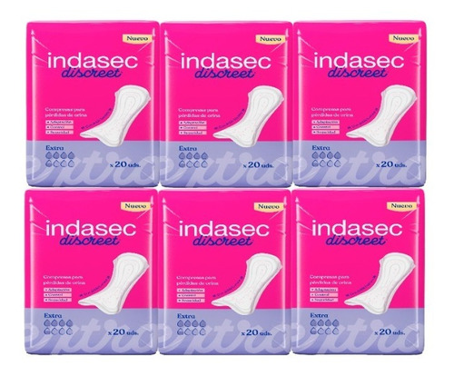 Indasec Discreet Extra Aposito Adultos X 120 Unidades