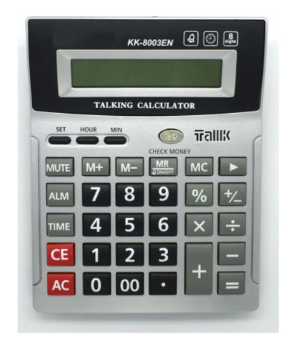 Calculadora 8 Digitos Con Audio Y Alarma Kenko Kk-8003en