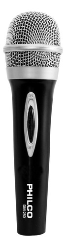 Micrófono Unidireccional Dm250 Metalizado, Philco Color Negro
