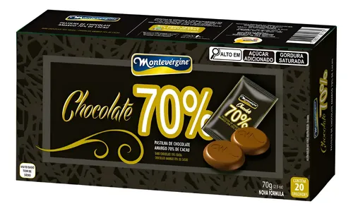 20 Pastilhas De Chocolate, Escolha Sabor, Montevérgine. | MercadoLivre