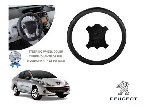 Funda Cubrevolante Negro Piel Peugeot 207 Sedan 2012