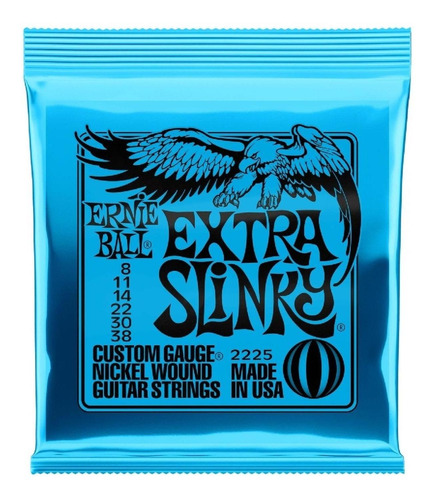 Cuerdas Ernie Ball 2225 Extra Slinky Nickel 8-38