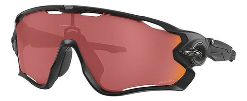 Óculos De Ciclismo Oakley Jawbreaker Prizm Trail Torch Armação Preto Lente Rosa