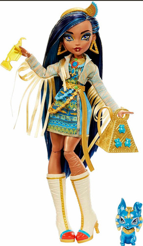 Boneca Monster High Cleo De Nile Moda E Pet Mattel Hhk54