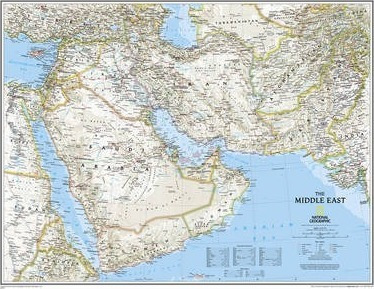 Libro Middle East, Tubed : Wall Maps Countries & Regions ...