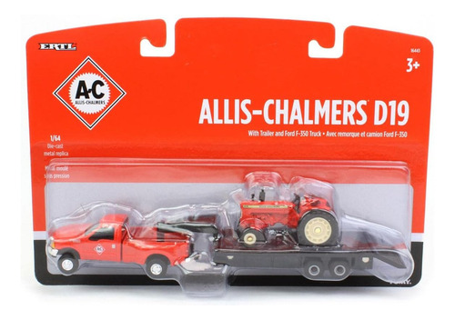 Ertl 1/64 Allis Chalmers D19 Con Ford F-350 Y Remolque De Qu