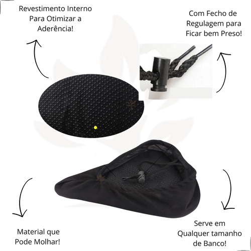 Capa De Selim Gel Banco De Bicicleta Super Confortavel Zt-11 Cor Preto