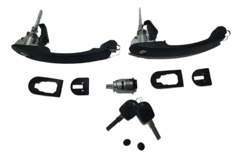Kit Maçanetas Externas Cilindro Ignição Gol G3 G4 2 Portas