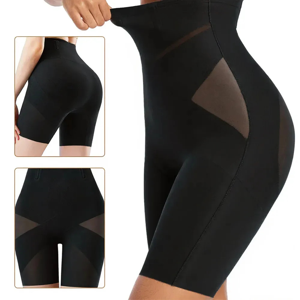 Faja Short Panty Abdominal para Mujer Talla XL, Color Negro, Pantalones de Plástico Reductor, Modelador de Cuerpo