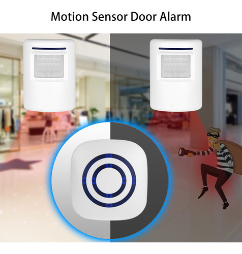 Entrada De Loja Sem Fio Sensível À Campainha Com Sensor Infr