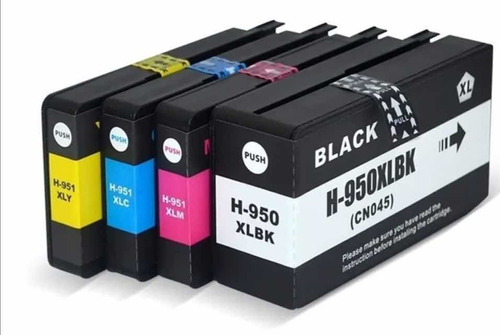 Kit De 4 Cartuchos Hp 950- 951 Xl Genéricos 8610,8620,251