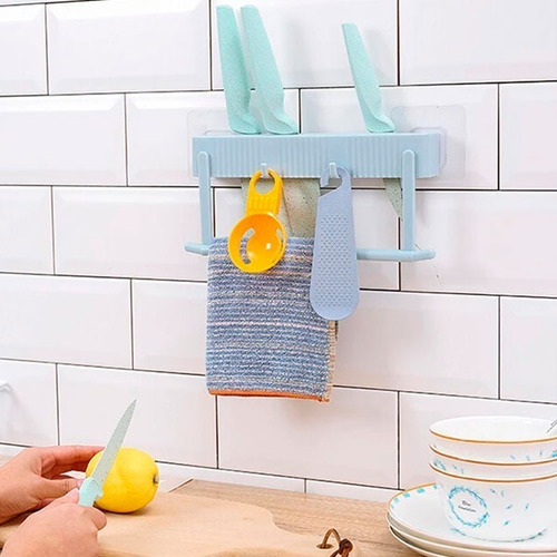 Imagen 2 de 5 de Organizador De Utensilios Para Pared Con Adhesivo