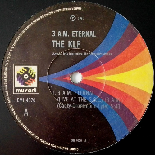 The Klf 3 A.m. Eternal (live At The S.s.l.) Maxi Single 90 (Usado)