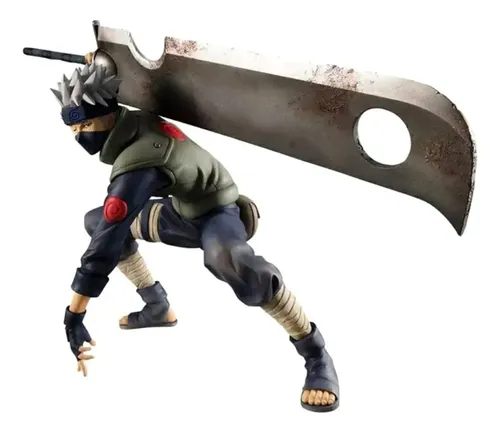Action Figure Kakashi Hatake Sensei Boneco Com Espada Zabuza