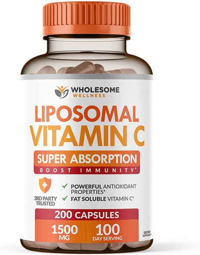 Liposomal Vitamina C 1500mg Importado Usa Wholesome 200 Caps