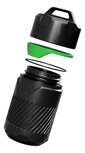Recipiente Estanco Negro Escolar Trekking Pesca Campamento Negro