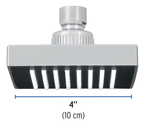 Regadera Cuadrada Abs 4' Acabado Cromo Sin Brazo Foset 46733