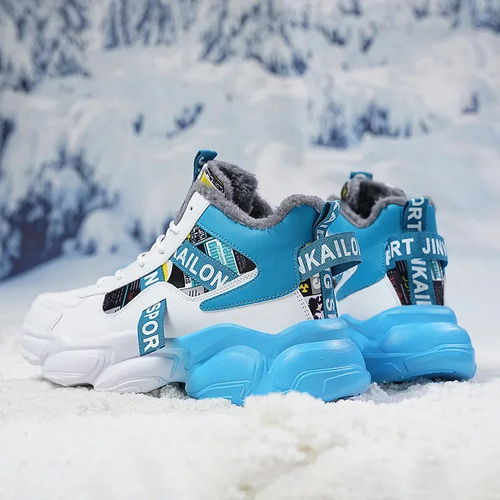 Zapatillas Deportivas Altas Para Correr Con Forro Polar De Invierno Para Hombre