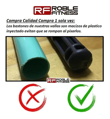 Imagen 4 de 10 de Valla Regulable Entrenamiento Salto Plastico Macizo Pack X 4