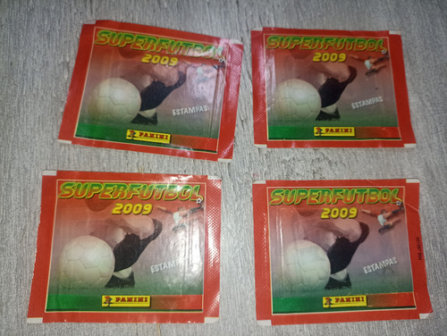 Estampas Panini Súper Fútbol 2009 5 Sobres Cerrados (Usado)