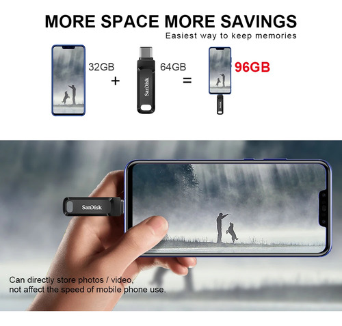 Pendrive Sandisk Dual Drive Go Usb Tipo A Y C 256gb Usb 3.2